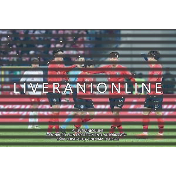 27.03.2018 CHORZOW, STADION SLASKI PILKA NOZNA (FOOTBALL) MECZ TOWARZYSKI REPREZENTACJI NARODOWYCH (INTERNATIONAL FRIENDLY GAME) MECZ POLSKA - KOREA POLUDNIOWA (GAME POLAND - REPUBLIC OF KOREA ) NZ SON HEUNG - MIN JUNG WOO - YOUNG LEE CHANG - MIN RADOSC GOL BRAMKA EMOCJE FOTO MARCIN PIRGA / CYFRASPORT / NEWSPIX.PL --- Newspix.pl AG ALDO LIVERANI SAS ONLY ITALY