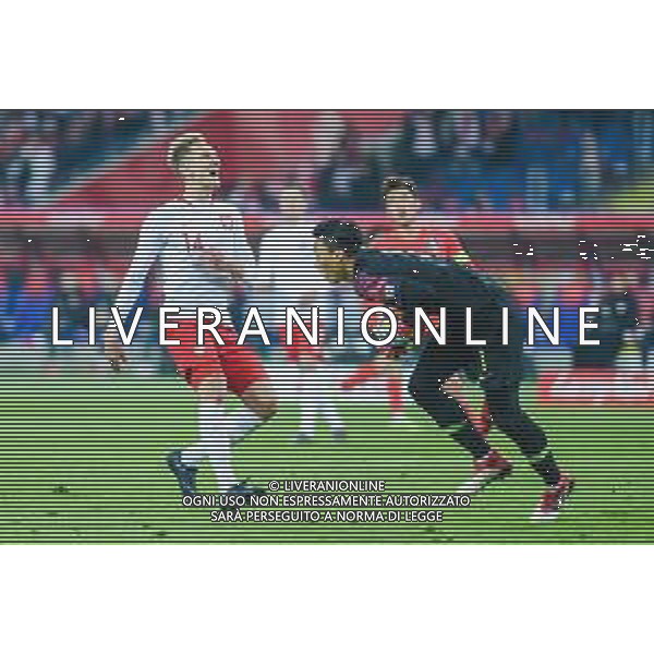 27.03.2018 CHORZOW, STADION SLASKI PILKA NOZNA (FOOTBALL) MECZ TOWARZYSKI REPREZENTACJI NARODOWYCH (INTERNATIONAL FRIENDLY GAME) MECZ POLSKA - KOREA POLUDNIOWA (GAME POLAND - REPUBLIC OF KOREA ) NZ KIM SEUNG - GYU LUKASZ TEODORCZYK ZLOSC SMUTEK PLACZ EMOCJE FOTO MARCIN PIRGA / CYFRASPORT / NEWSPIX.PL --- Newspix.pl AG ALDO LIVERANI SAS ONLY ITALY
