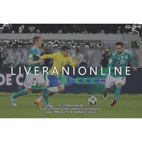 2018.03.27 Berlin Olympia Stadion Pilka nozna Mecz towarzyski sparing Niemcy - Brazylia N/z Philippe Coutinho Iikay Gundogan Foto Szymon Gorski / PressFocus 2018.03.27 Berlin Olympia Stadion Football Friendly game match Niemcy - Brazylia Philippe Coutinho Iikay Gundogan Credit: Szymon Gorski / PressFocus / NEWSPIX.PL --- Newspix.pl AG ALDO LIVERANI SAS ONLY ITALY