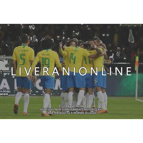 2018.03.27 Berlin Olympia Stadion Pilka nozna Mecz towarzyski sparing Niemcy - Brazylia N/z gol bramka Gabriel Jesus Foto Szymon Gorski / PressFocus 2018.03.27 Berlin Olympia Stadion Football Friendly game match Niemcy - Brazylia gol bramka Gabriel Jesus Credit: Szymon Gorski / PressFocus / NEWSPIX.PL --- Newspix.pl AG ALDO LIVERANI SAS ONLY ITALY