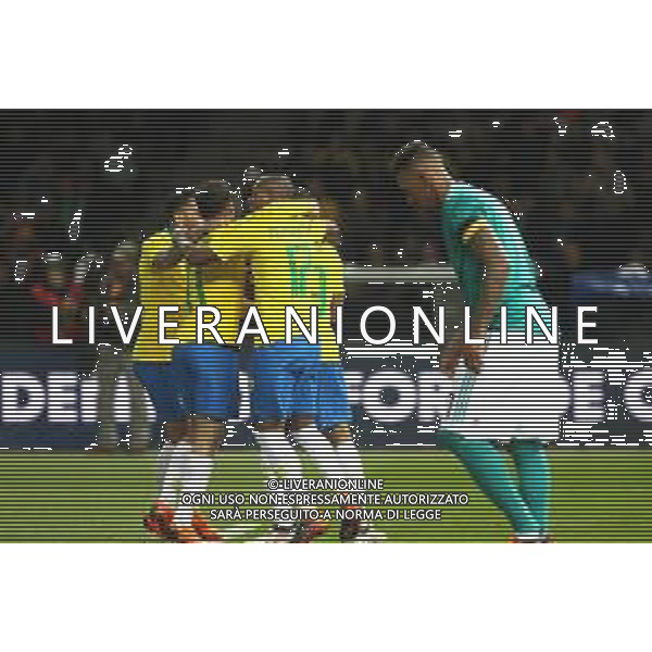 2018.03.27 Berlin Olympia Stadion Pilka nozna Mecz towarzyski sparing Niemcy - Brazylia N/z gol bramka Gabriel Jesus Foto Szymon Gorski / PressFocus 2018.03.27 Berlin Olympia Stadion Football Friendly game match Niemcy - Brazylia gol bramka Gabriel Jesus Credit: Szymon Gorski / PressFocus / NEWSPIX.PL --- Newspix.pl AG ALDO LIVERANI SAS ONLY ITALY
