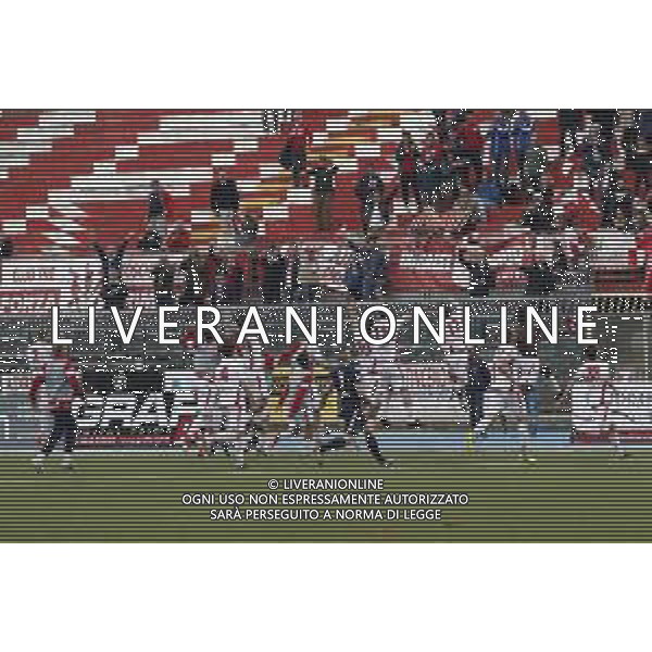 Rimini - Imolese Campionato di Calcio Serie D 29/03/2018 nella foto: esultanza finale del Rimini sotto la curva dei tifosi ©Claudio Zamagni/Agenzia Aldo Liverani / AGENZIA ALDO LIVERANI SAS
