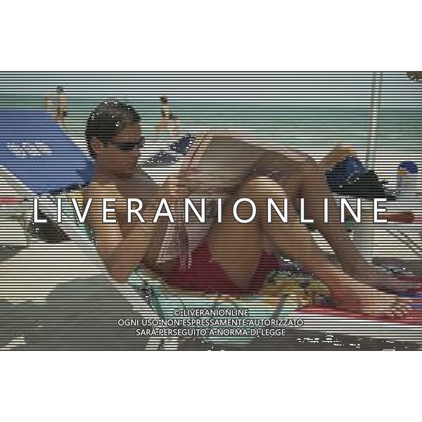 I FRATELLI INZAGHI AL MARE SULLA SPIAGGIA DI MILANO MARITTIMA ESTATE 1999 NELLA FOTO SIMONE ©ARCHIVIO / AGENZIA ALDO LIVERANI SAS