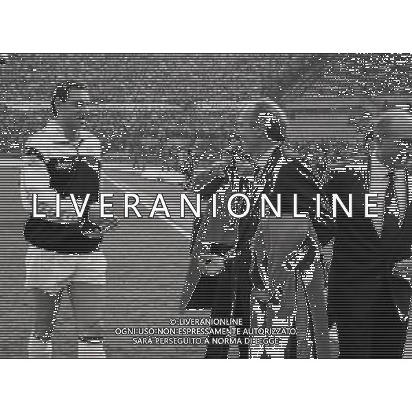 RETROSPETTIVA RINO MARCHESI ALLENATORE 1989-90 NELLA FOTO RINO MARCHESI ALLENATORE UDINESE CON SERGGIO BRIO AG ALDO LIVERANI SAS