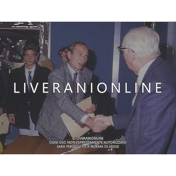 RETROSPETTIVA RINO MARCHESI ALLENATORE NELLA FOTO RINO MARCHESI CON ENZO FERRARI AG ALDO LIVERANI SAS