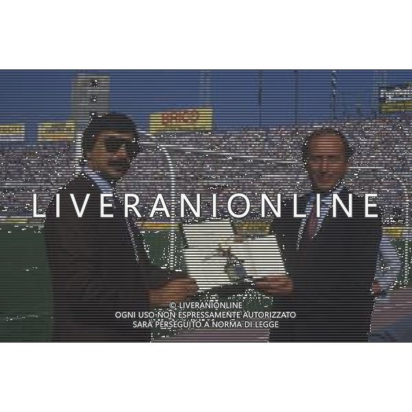RETROSPETTIVA RINO MARCHESI ALLENATORE NELLA FOTO RINO MARCHESI CON MARINO BARTOLETTI DIRETTORE DEL GUERIN SPORIVO AG ALDO LIVERANI SAS