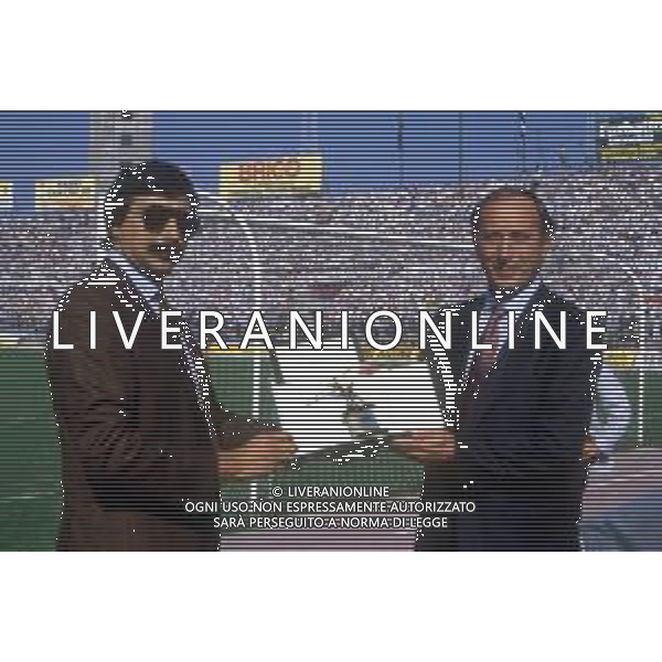 RETROSPETTIVA RINO MARCHESI ALLENATORE NELLA FOTO RINO MARCHESI CON MARINO BARTOLETTI DIRETTORE DEL GUERIN SPORIVO AG ALDO LIVERANI SAS