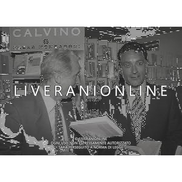 1996 MILANO PRESENTAZIONE DEL LIBRO FISCHIA IL TRAP NELLA FOTO GIOVANNI TRAPATTONI CON CLAUDIO GENTILE AG ALDO LIVERANI SAS