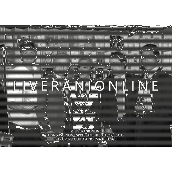 1996 MILANO PRESENTAZIONE DEL LIBRO FISCHIA IL TRAP NELLA FOTO ALDO SERENA-GIOVANNI TRAPATTONI-GIUSEPPE PRISCO ANGELO CAROLI CLAUDIO GENTILE AG ALDO LIVERANI SAS