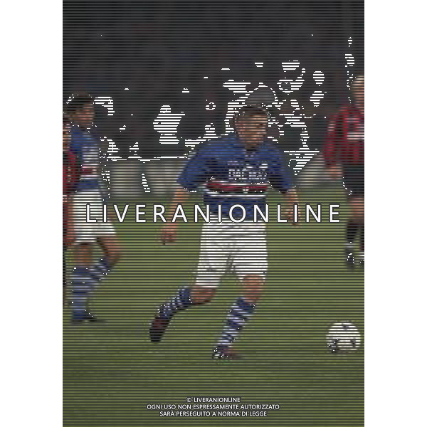 19-11-1997 GENOVA OTTAVI DI COPPA ITALIA SAMPDORIA MILAN 1-2 NELLA FOTO PIERRE LAIGLE AG ALDO LIVERANI SAS