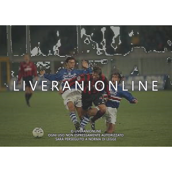 19-11-1997 GENOVA OTTAVI DI COPPA ITALIA SAMPDORIA MILAN 1-2 NELLA FOTO LEONARDO AG ALDO LIVERANI SAS