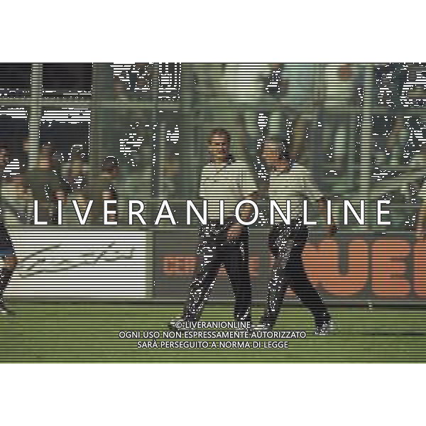 06-09-1998 BERGAMO-CAMPIONATO DI CALCIO SERIE B ATALANTA GENOA 1-0 NELLA FOTO BORTOLO MUTTI E FRANCO FONTANA AG ALDO LIVERANI SAS