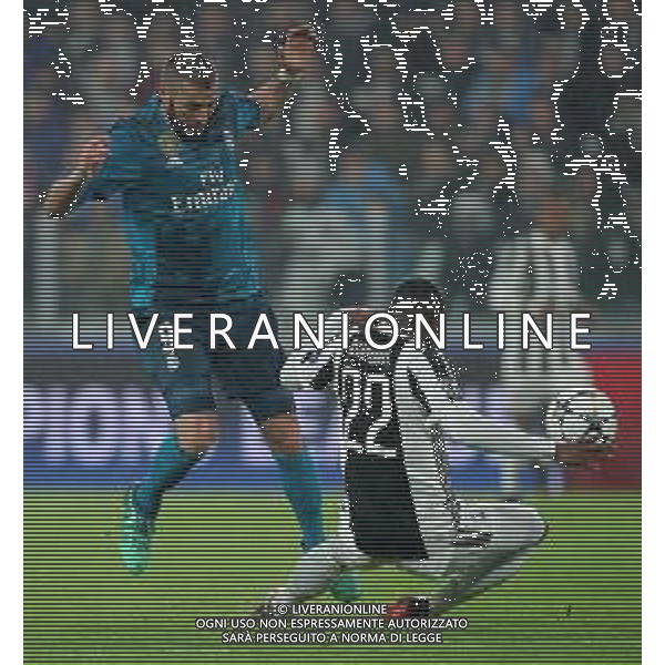 UEFA Champions League 2017/2018 Quarti di Finale Andata Torino - 03.04.2018 Juventus-Real Madrid Nella Foto: Karim benzema e asamoah /Ph.Vitez-Ag. Aldo Liverani
