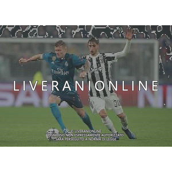 UEFA Champions League 2017/2018 Quarti di Finale Andata Torino - 03.04.2018 Juventus-Real Madrid Nella Foto: Toni Kroos e bentancur /Ph.Vitez-Ag. Aldo Liverani
