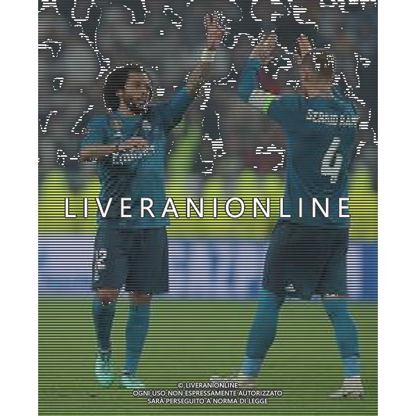 UEFA Champions League 2017/2018 Quarti di Finale Andata Torino - 03.04.2018 Juventus-Real Madrid Nella Foto: esultanza dopo il gol di marcelo con sergio ramos /Ph.Vitez-Ag. Aldo Liverani