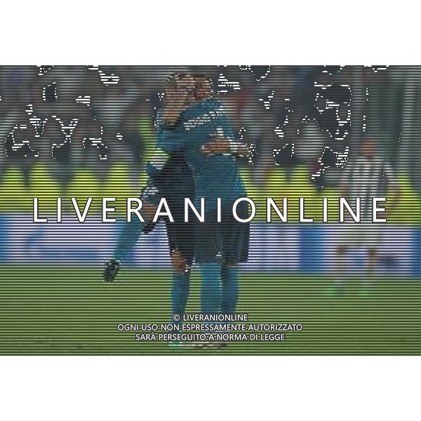 UEFA Champions League 2017/2018 Quarti di Finale Andata Torino - 03.04.2018 Juventus-Real Madrid Nella Foto: esultanza dopo il gol di marcelo con sergio ramos /Ph.Vitez-Ag. Aldo Liverani