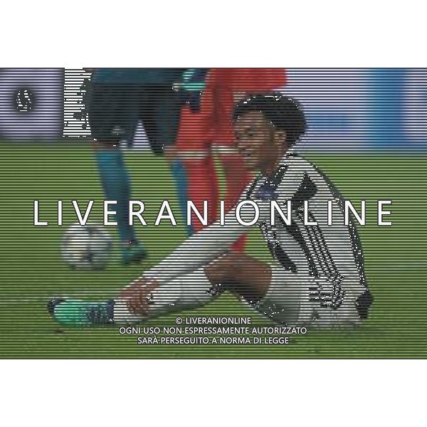 UEFA Champions League 2017/2018 Quarti di Finale Andata Torino - 03.04.2018 Juventus-Real Madrid Nella Foto: juan cuadrado a terra /Ph.Vitez-Ag. Aldo Liverani