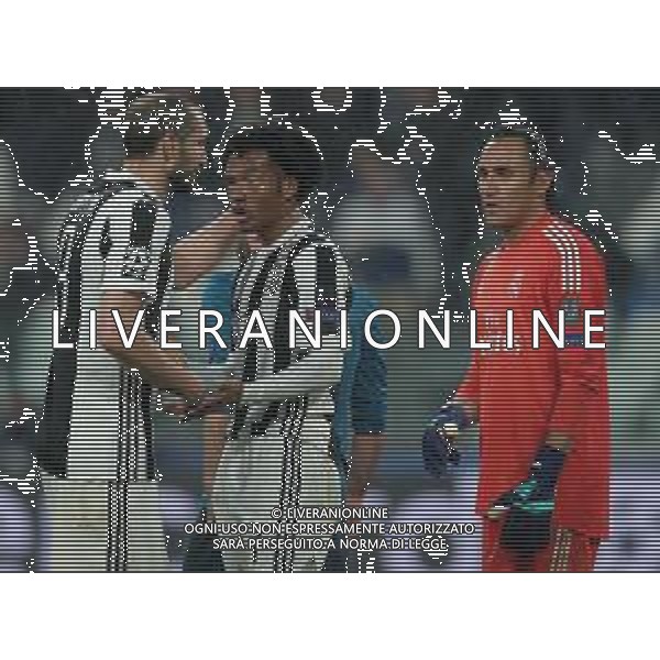 UEFA Champions League 2017/2018 Quarti di Finale Andata Torino - 03.04.2018 Juventus-Real Madrid Nella Foto: giorgio chiellini e juan cuadrado - Keylor Navas /Ph.Vitez-Ag. Aldo Liverani