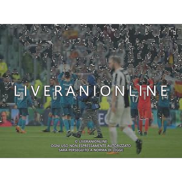 UEFA Champions League 2017/2018 Quarti di Finale Andata Torino - 03.04.2018 Juventus-Real Madrid Nella Foto: real madrid festeggia a fine gara - cristiano ronaldo /Ph.Vitez-Ag. Aldo Liverani