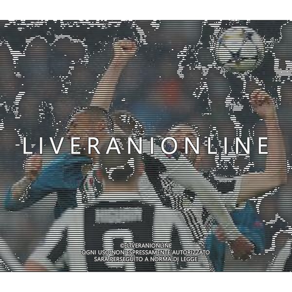 UEFA Champions League 2017/2018 Quarti di Finale Andata Torino - 03.04.2018 Juventus-Real Madrid Nella Foto:Alex Sandro - Chiellini Giorgio /Ph.Vitez-Ag. Aldo Liverani