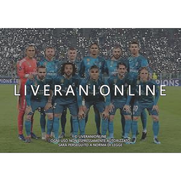 UEFA Champions League 2017/2018 Quarti di Finale Andata Torino - 03.04.2018 Juventus-Real Madrid Nella Foto:Real Madrid Squadra Formazione Navas,Sergio Ramos,Kroos,Varane,Benzema,Ronaldo,Carvajal,Marcelo,Casemiro,Isco,Modric /Ph.Vitez-Ag. Aldo Liverani