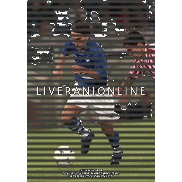 16-09-1997 GENOVA COPPA UEFA SAMPDORIA ATLETICO BILBAO 1-2 NELLA FOTO VINCENZO MONTELLA AG ALDO LIVERANI SAS