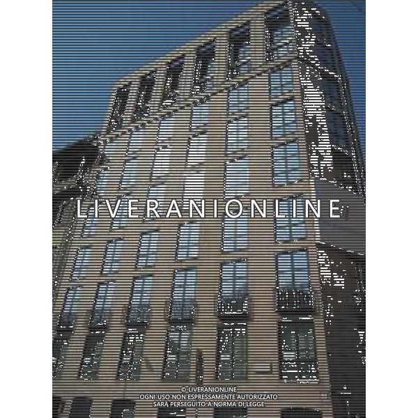 07-04-2018 MILANO Un esempio dell\'opera di Mario Asnago e Claudio Vender è costituito dall\'edificio situato in via Rossini angolo viale Majno a Milano, costruito dai due maestri nel 1962 e recentemente ristrutturato e adattato alle nuove esigenze d\'uso. AG ALDO LIVERANI SAS