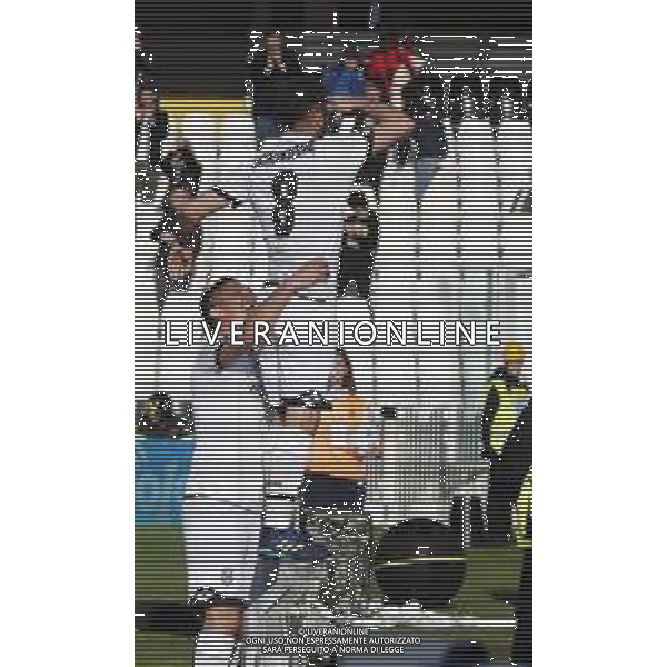 CESENA - VIRTUS ENTELLA serie B ConTe.it 08/04/2018 nella foto: esultanza SCHIAVONE ANDREA ©Claudio Zamagni/Agenzia Aldo Liverani SCHIAVONE ANDREA celebrates after scoring a goal1 during Serie B conTe.it match between Cesena and Virtus Entella at Stadio Orogel Dino Manuzzi on April 08, 2018 in Cesena, Italy. photo credit by Claudio Zamagni/Aldo Liverani Photo Agency