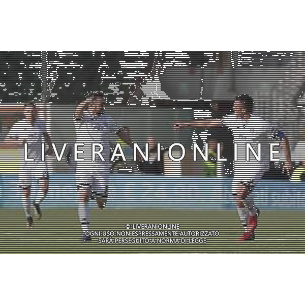 CESENA - VIRTUS ENTELLA serie B ConTe.it 08/04/2018 nella foto: esultanza cesena ©Claudio Zamagni/Agenzia Aldo Liverani cesena celebrates after scoring a goal during Serie B conTe.it match between Cesena and Virtus Entella at Stadio Orogel Dino Manuzzi on April 08, 2018 in Cesena, Italy. photo credit by Claudio Zamagni/Aldo Liverani Photo Agency
