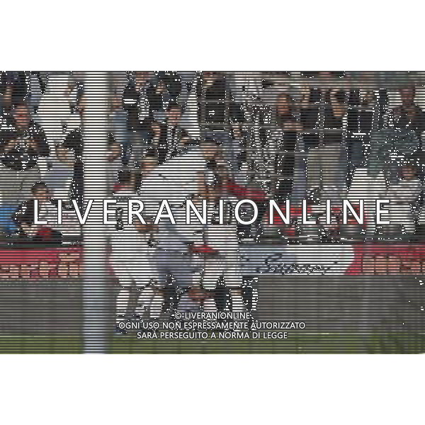 CESENA - VIRTUS ENTELLA serie B ConTe.it 08/04/2018 nella foto: esultanza cesena ©Claudio Zamagni/Agenzia Aldo Liverani cesena celebrates after scoring a goal during Serie B conTe.it match between Cesena and Virtus Entella at Stadio Orogel Dino Manuzzi on April 08, 2018 in Cesena, Italy. photo credit by Claudio Zamagni/Aldo Liverani Photo Agency