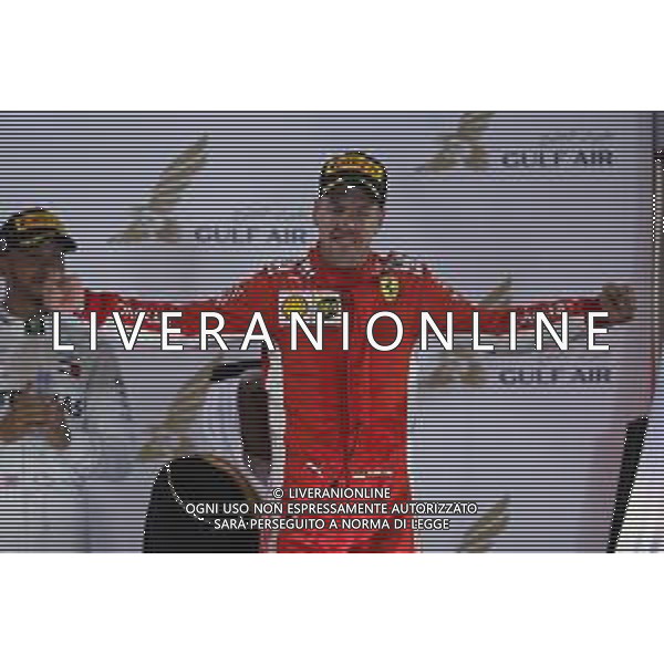 1st place Sebastian Vettel (GER) Ferrari SF71H. 08.04.2018. Formula 1 World Championship, Rd 2, Bahrain Grand Prix, Sakhir, Bahrain, Race Day. / AGENZIA ALDO LIVERANI SAS - ITALY ONLY EDITORIAL USE ONLY - F1 Motor Racing - Formula One World Championship - Bahrain Grand Prix - Race Day - Sakhir, Bahrain Gara 08.04.2018