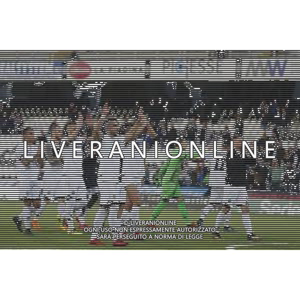 CESENA - VIRTUS ENTELLA serie B ConTe.it 08/04/2018 nella foto: esultanza finale cesena ©Claudio Zamagni/Agenzia Aldo Liverani cesena final exultation during Serie B conTe.it match between Cesena and Virtus Entella at Stadio Orogel Dino Manuzzi on April 08, 2018 in Cesena, Italy. photo credit by Claudio Zamagni/Aldo Liverani Photo Agency