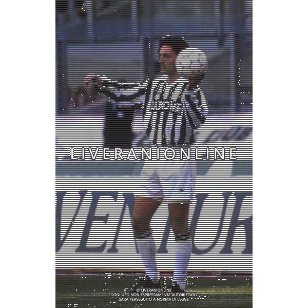 Juventus calcio 1993/94 nella foto andrea fortunato ph archivio agenzia aldo liverani
