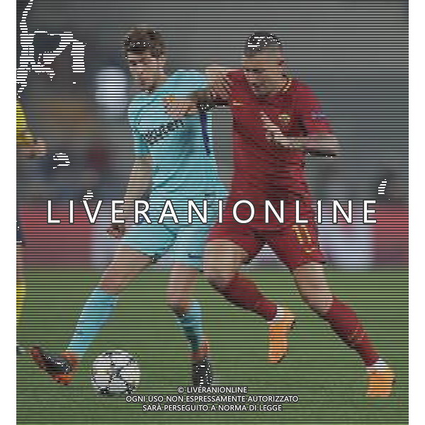 UEFA Champions League 2017/2018 Quarti di Finale Ritorno Roma - 10.04.2018 Roma-Barcellona Nella Foto: Aleksandar Kolarov e sergi roberto /Ph.Vitez-Ag. Aldo Liverani