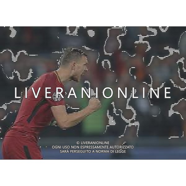 UEFA Champions League 2017/2018 Quarti di Finale Ritorno Roma - 10.04.2018 Roma-Barcellona Nella Foto: esultanza dopo il gol di edin dzeko del 1-0 /Ph.Vitez-Ag. Aldo Liverani