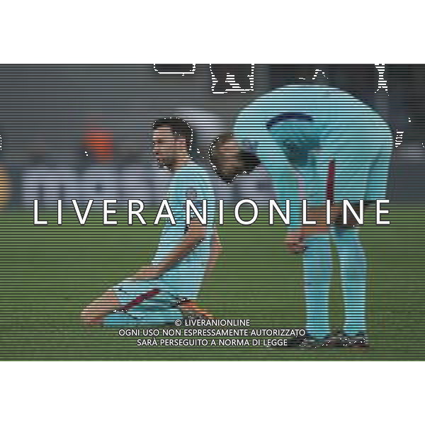 UEFA Champions League 2017/2018 Quarti di Finale Ritorno Roma - 10.04.2018 Roma-Barcellona Nella Foto: Sergio Busquets in ginocchio a terra /Ph.Vitez-Ag. Aldo Liverani