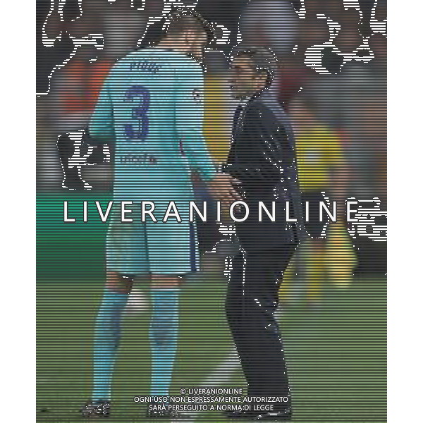 UEFA Champions League 2017/2018 Quarti di Finale Ritorno Roma - 10.04.2018 Roma-Barcellona Nella Foto: Gerard pique\' con ernesto valverde /Ph.Vitez-Ag. Aldo Liverani