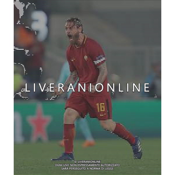 UEFA Champions League 2017/2018 Quarti di Finale Ritorno Roma - 10.04.2018 Roma-Barcellona Nella Foto: esultanza dopo il gol su rigore di daniele de rossi /Ph.Vitez-Ag. Aldo Liverani