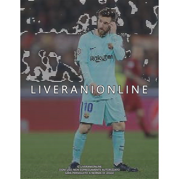 UEFA Champions League 2017/2018 Quarti di Finale Ritorno Roma - 10.04.2018 Roma-Barcellona Nella Foto: delusione di lionel messi /Ph.Vitez-Ag. Aldo Liverani