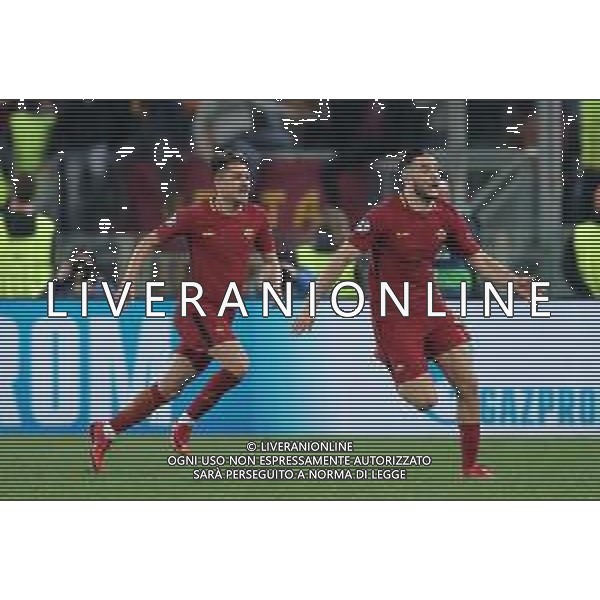 UEFA Champions League 2017/2018 Quarti di Finale Ritorno Roma - 10.04.2018 Roma-Barcellona Nella Foto: esultanza dopo il gol di Kostas Manolas con Cengiz Under /Ph.Vitez-Ag. Aldo Liverani