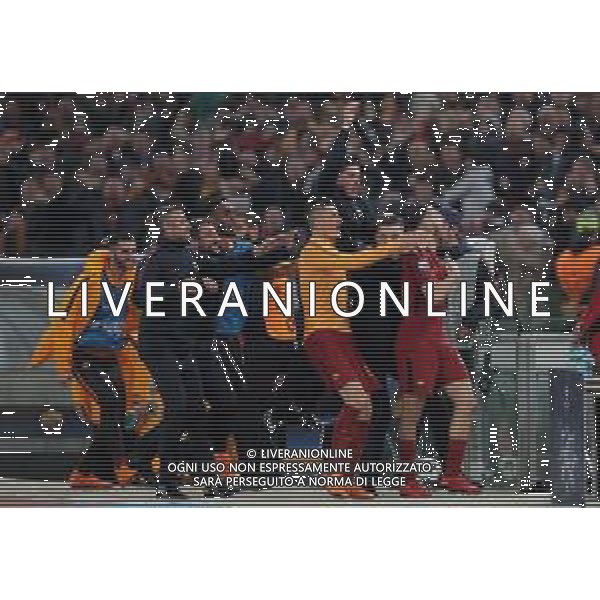 UEFA Champions League 2017/2018 Quarti di Finale Ritorno Roma - 10.04.2018 Roma-Barcellona Nella Foto: esultanza dopo il gol di Kostas Manolas /Ph.Vitez-Ag. Aldo Liverani
