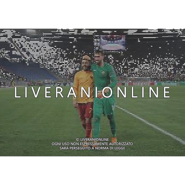 UEFA Champions League 2017/2018 Quarti di Finale Ritorno Roma - 10.04.2018 Roma-Barcellona Nella Foto:Bruno Peres - Alisson Becker /Ph.Vitez-Ag. Aldo Liverani