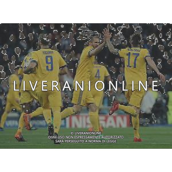 UEFA Champions League 2017/2018 Quarti di Finale Ritorno Madrid - 11.04.2018 Real Madrid-Juventus Nella Foto: esultanza dopo il gol di mario mandzukic con giorgio chiellini /Ph.Vitez-Ag. Aldo Liverani