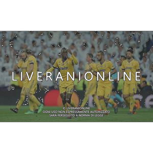 UEFA Champions League 2017/2018 Quarti di Finale Ritorno Madrid - 11.04.2018 Real Madrid-Juventus Nella Foto: esultanza dopo il gol di blaise matuidi /Ph.Vitez-Ag. Aldo Liverani