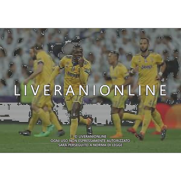 UEFA Champions League 2017/2018 Quarti di Finale Ritorno Madrid - 11.04.2018 Real Madrid-Juventus Nella Foto: esultanza dopo il gol di blaise matuidi /Ph.Vitez-Ag. Aldo Liverani