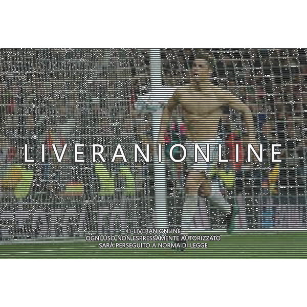 UEFA Champions League 2017/2018 Quarti di Finale Ritorno Madrid - 11.04.2018 Real Madrid-Juventus Nella Foto: esultanza dopo il gol su rigore di cristiano ronaldo /Ph.Vitez-Ag. Aldo Liverani
