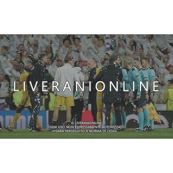 UEFA Champions League 2017/2018 Quarti di Finale Ritorno Madrid - 11.04.2018 Real Madrid-Juventus Nella Foto: giuseppe marotta cerca di calmare i giocatori /Ph.Vitez-Ag. Aldo Liverani