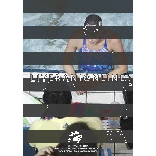 Riccione - Campionato Italiano Assoluto di Nuoto UnipolSai 12/04/2018 nella foto:Federica Pellegrini e Matteo Giunta ©Claudio Zamagni/Agenzia Aldo Liverani