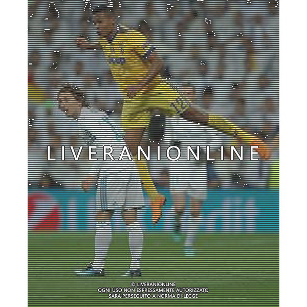 UEFA Champions League 2017/2018 Quarti di Finale Ritorno Madrid - 11.04.2018 Real Madrid-Juventus Nella Foto:Modric Luka - Alex Sandro /Ph.Vitez-Ag. Aldo Liverani