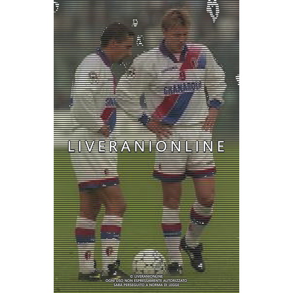 15-10-1997 BERGAMO COPPA ITALIA ATALANTA BOLOGNA 3-1 NELLA FOTO RBERTO BAGGIO E IGOR KOLIVANOV AG ALDO LIVERANI SAS